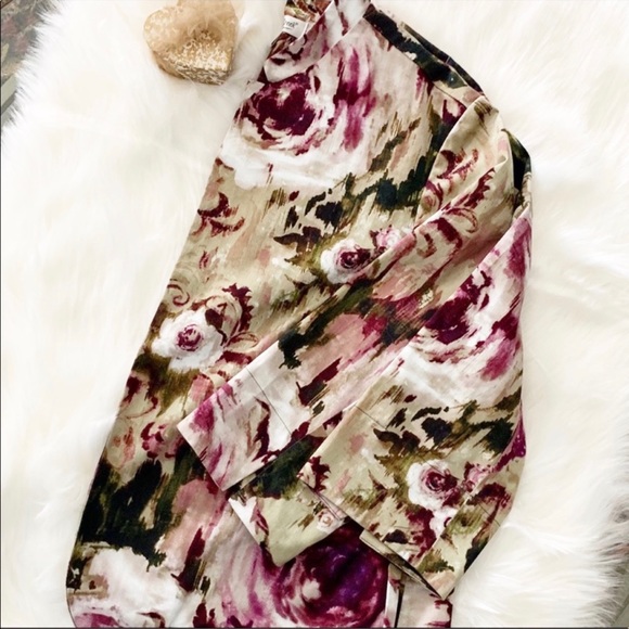 Coldwater Creek | Flower Print Cotton Blend Jacket - Picture 4 of 6